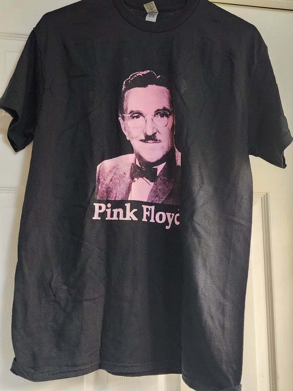 Pink Floyd Black Tee with Pink Portrait Graphic
